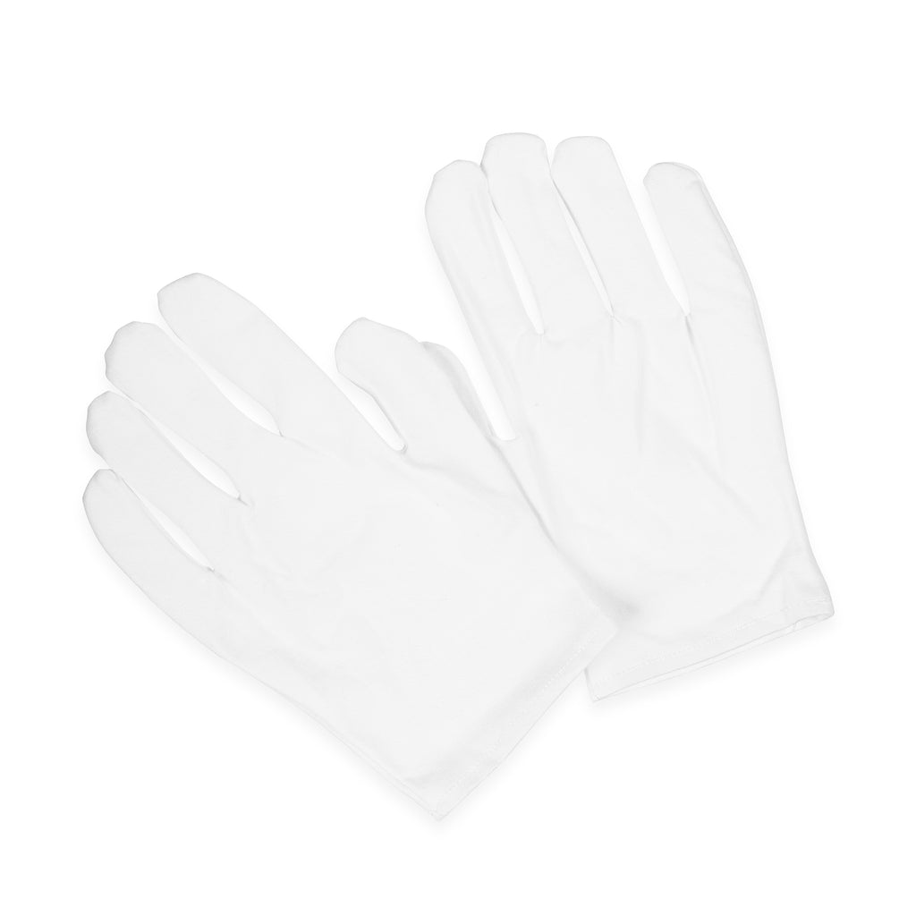 White shop hand gloves