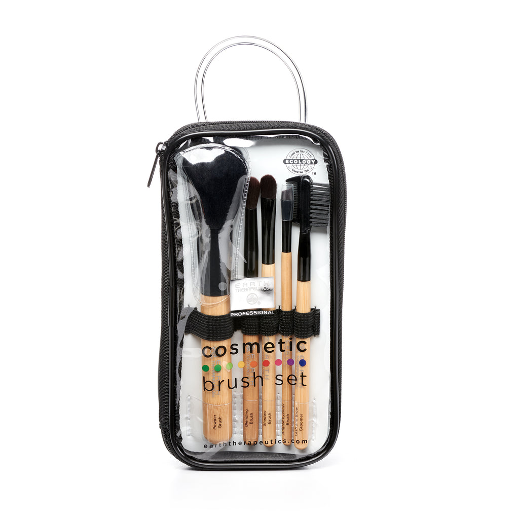 Charcoal Cosmetic Brushes Set  Charcoal Foundation Brush Set – Earth  Therapeutics