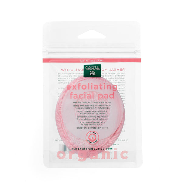 Organic Cotton Exfoliating Facial Pad - Pink