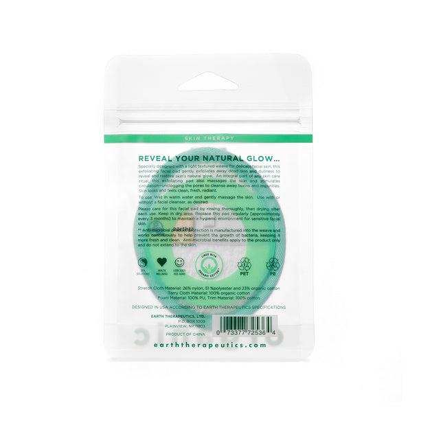 Organic Cotton Exfoliating Facial Pad - White