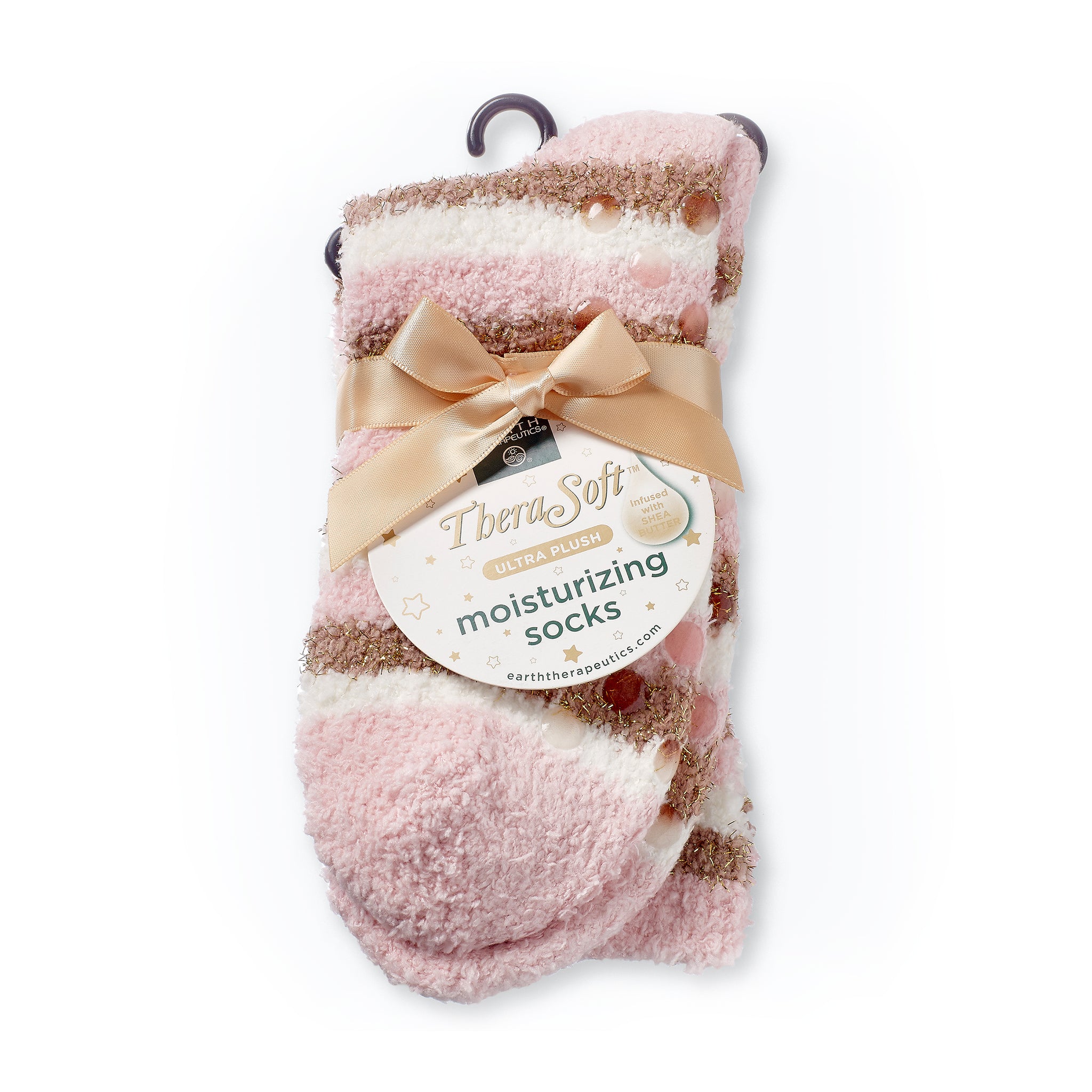 Thera•Soft Moisturizing Socks - Pink & Gold – Earth Therapeutics