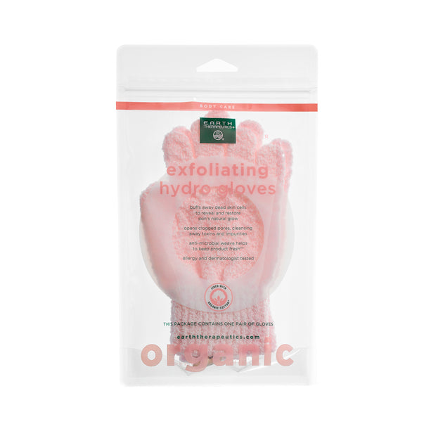Organic Cotton Exfoliating Hydro Gloves - Pink