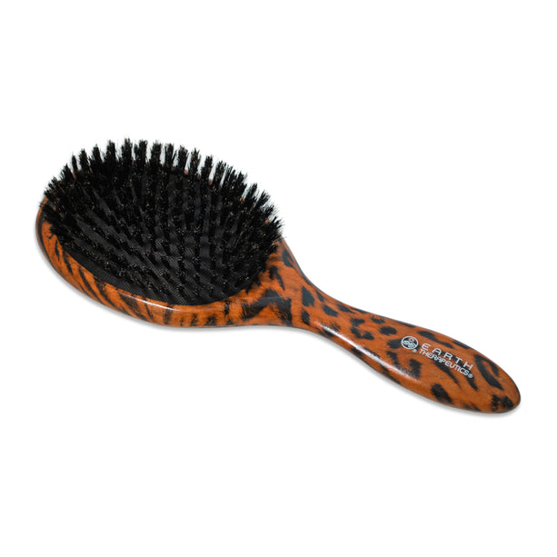 Natural Bristle Cushion Brush - Leopard