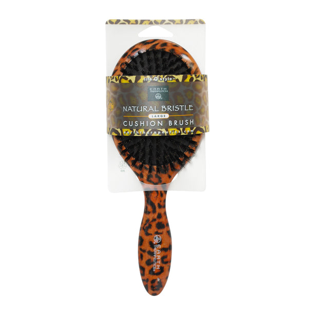 Natural Bristle Cushion Brush - Leopard