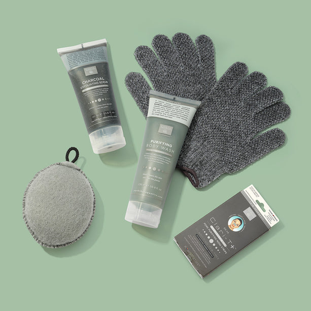 Purifying Exfoliating Gloves - Charcoal