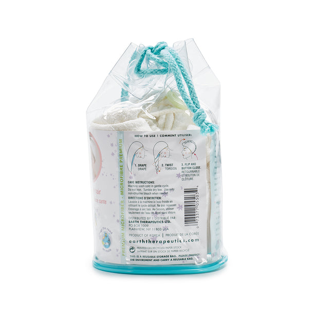 Ultra-Absorbent Quick-Dry Hair Turban - White