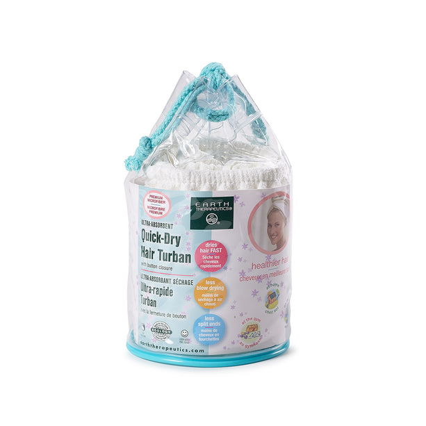 Ultra-Absorbent Quick-Dry Hair Turban - White