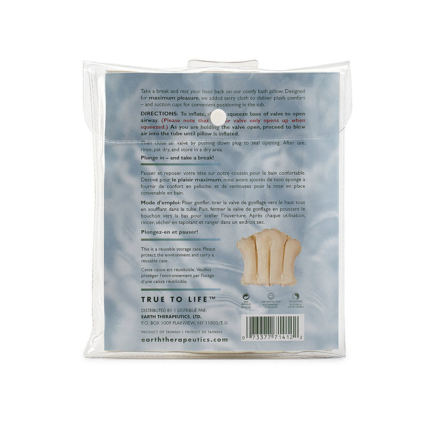 Terry Covered Bath Pillow - White