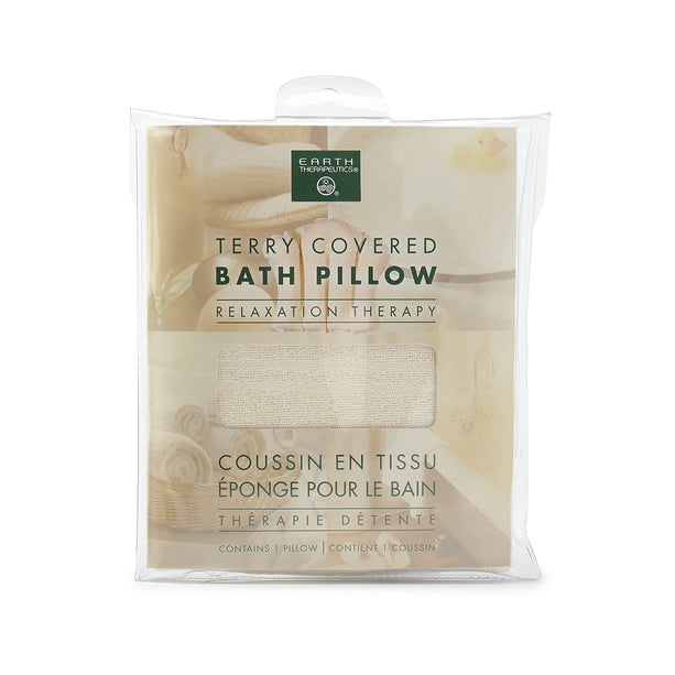 Terry Covered Bath Pillow - White