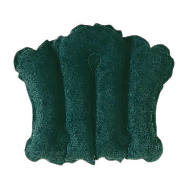 Terry Covered Bath Pillow - Dark Green – Earth Therapeutics