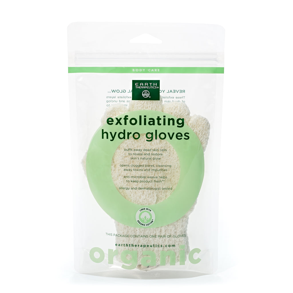 Organic Cotton Exfoliating Hydro Gloves Earth Therapeutics