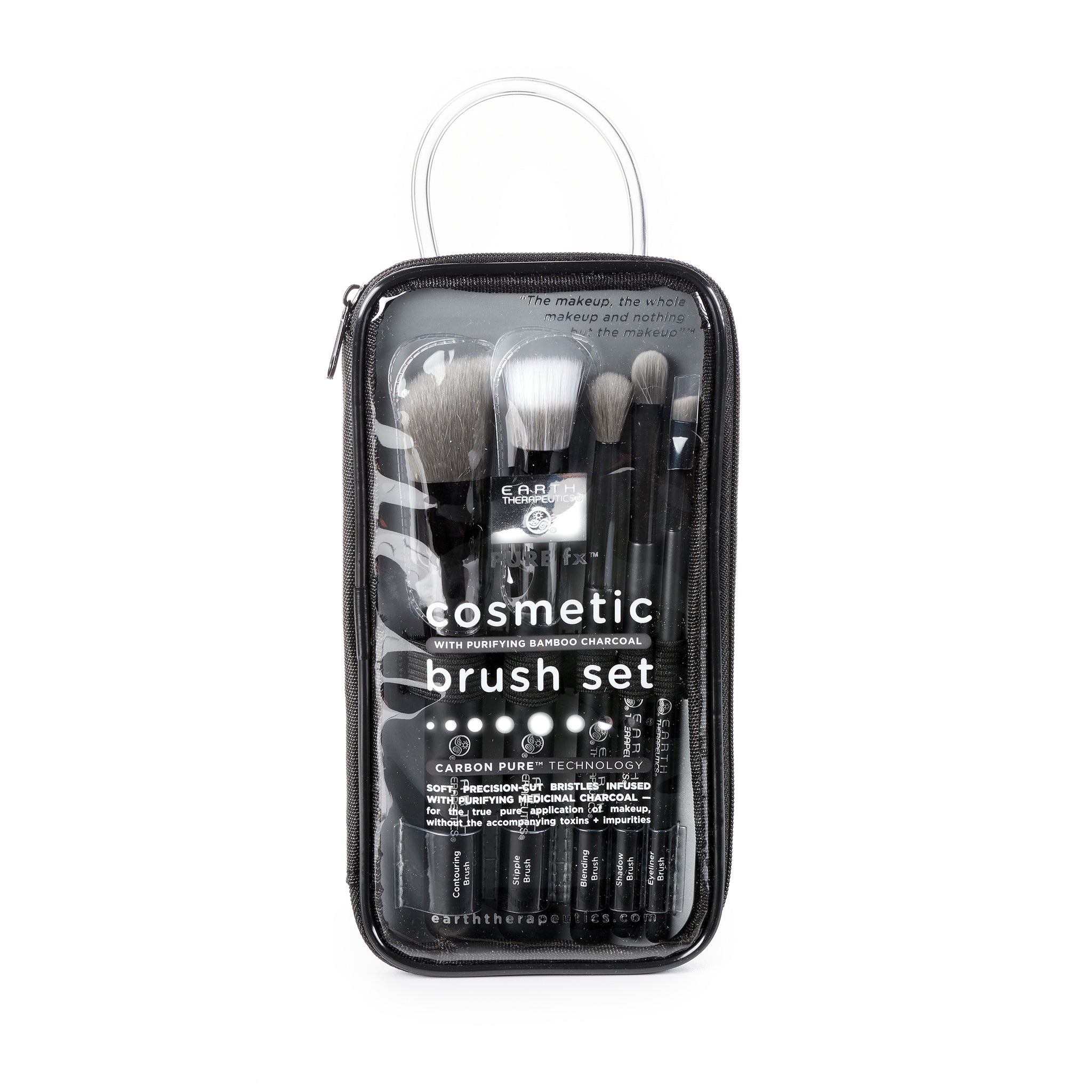 Charcoal Cosmetic Brushes Set | Charcoal Foundation Brush Set