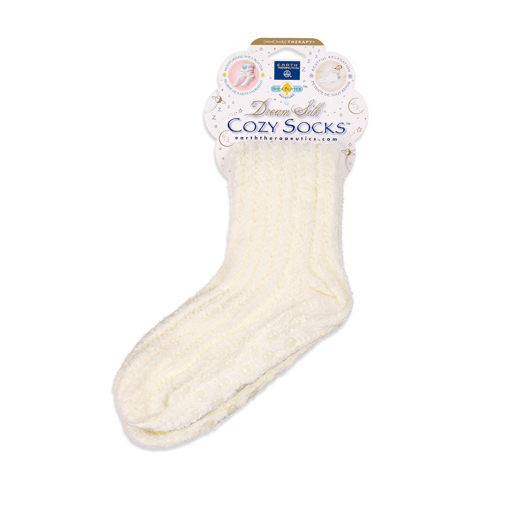 White Natural Cozy Socks with Shea Butter
