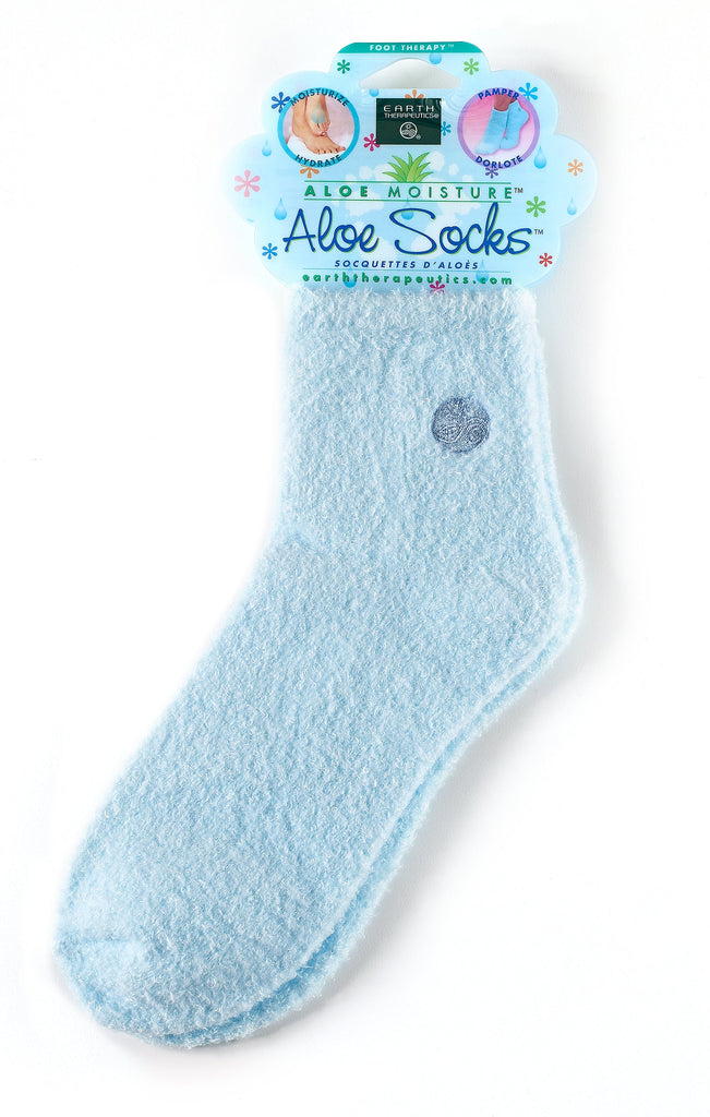 Blue Aloe Infused Socks With Grippers