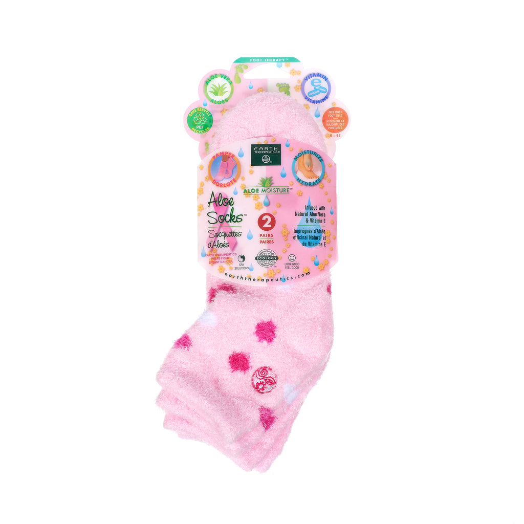 Soft Pink Aloe socks - Double Pack Socks