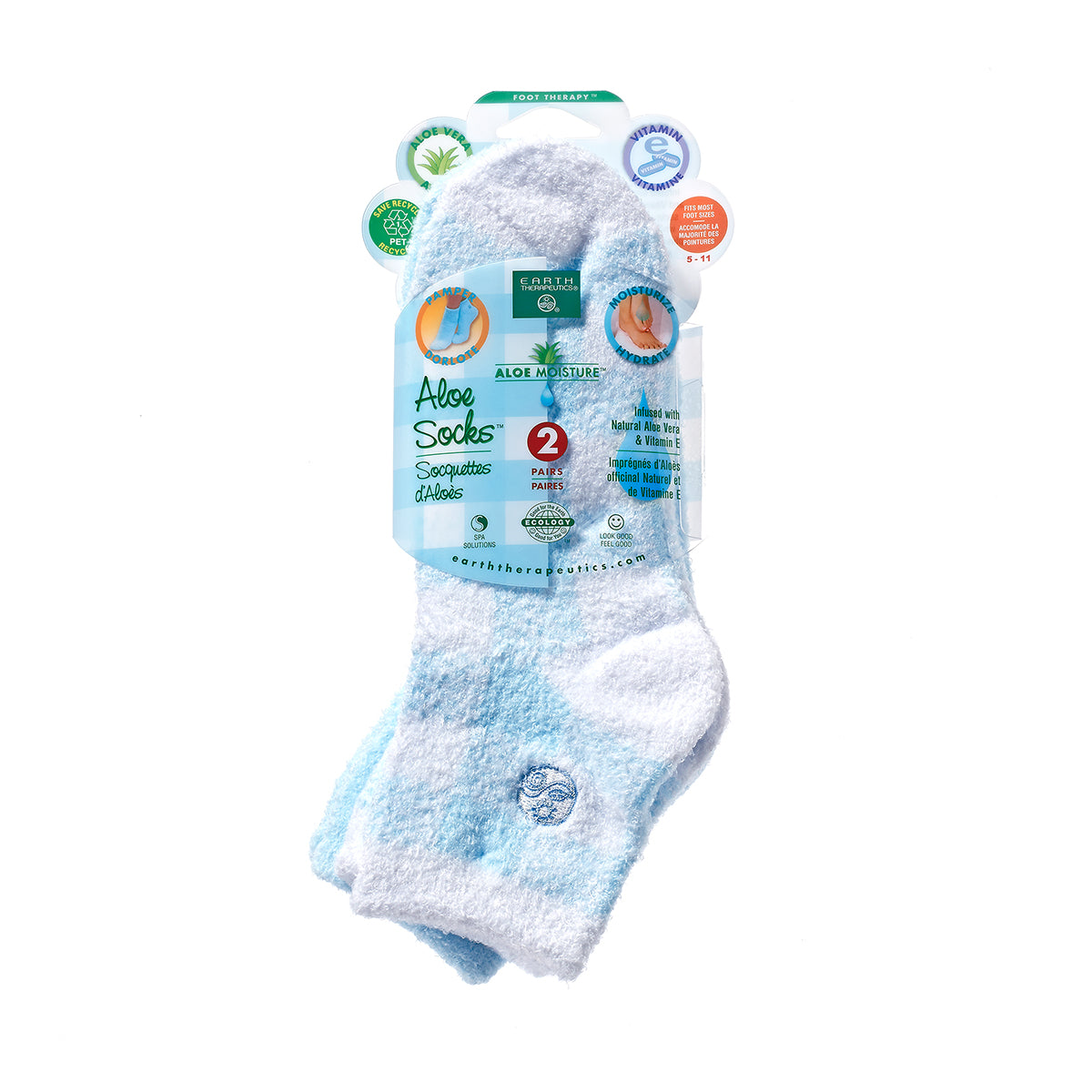 Aloe Vera Infused Socks - 2 Pack