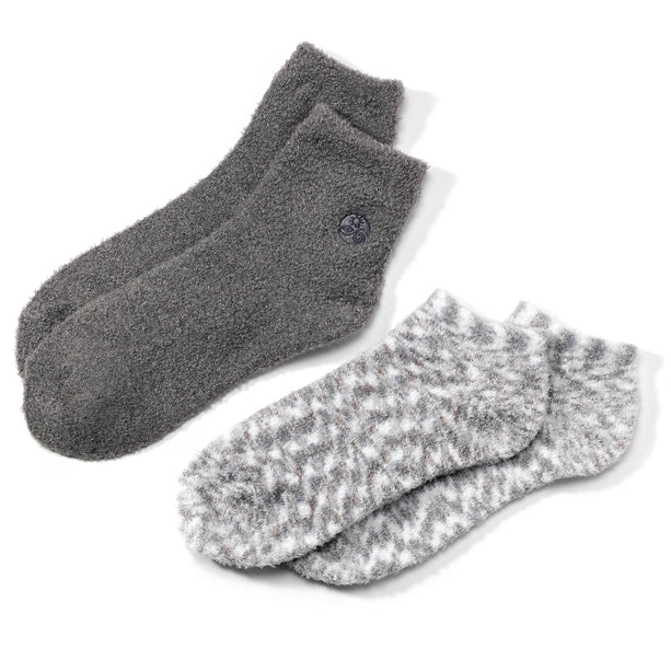Aloe Socks + Peds - 2 Pack - GRAY Confetti