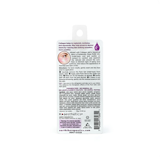 Gold Pure Gel Under Eye Patches Earth Therapeutics