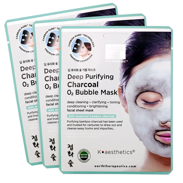 Deep Purifying Charcoal Bubble Mask - 3 Pack