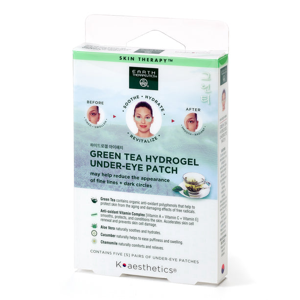 Earth Therapeutics Under-Eye Patch, Green Tea Hydrogel - 5 patches